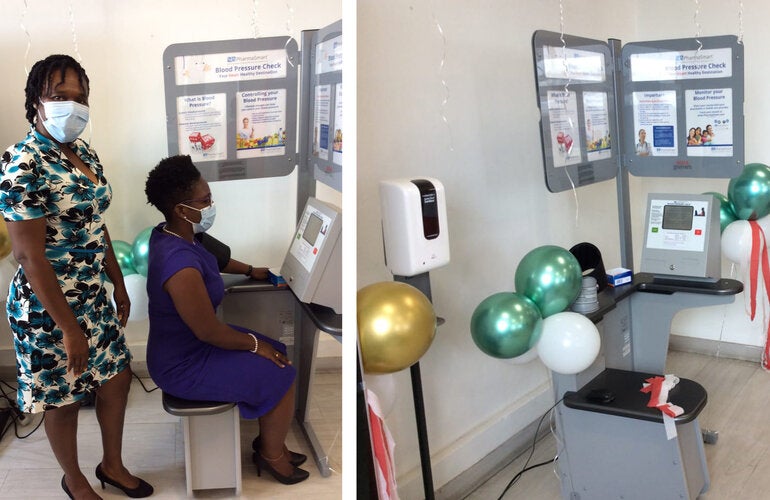 Blood pressure kiosk in ATG