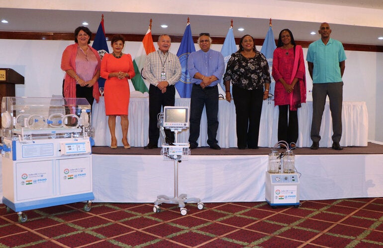 Formal Handover Ceremony of Equipment through the India-UN Grant to the MoHW in Belize