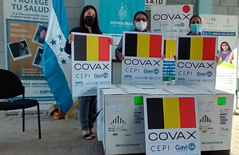 Entrega de vacunas COVAX-Bélgica