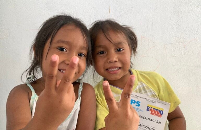 Jornada de vacunación en Santa Elena de Uairén