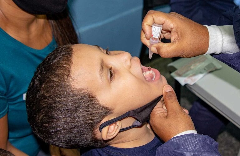 Boy received polio vaccine