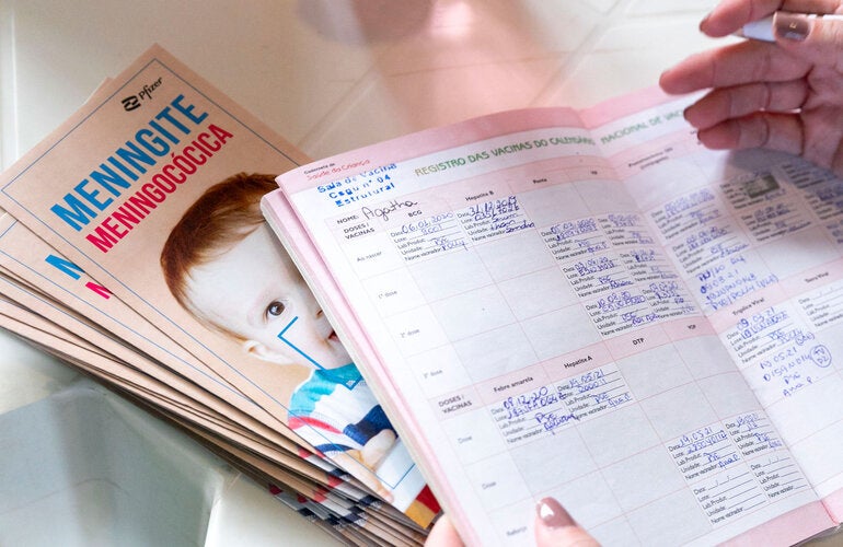 caderneta de vacinação