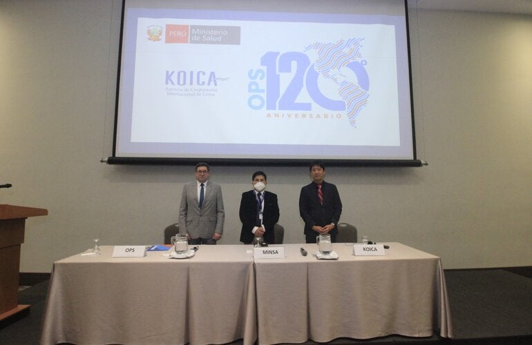 Representantes de la OPS, MINSA y KOICA