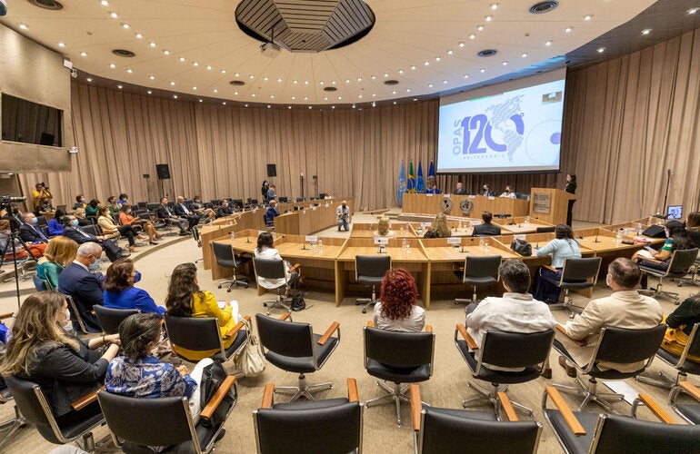 Auditório do escritório da OPAS no Brasil