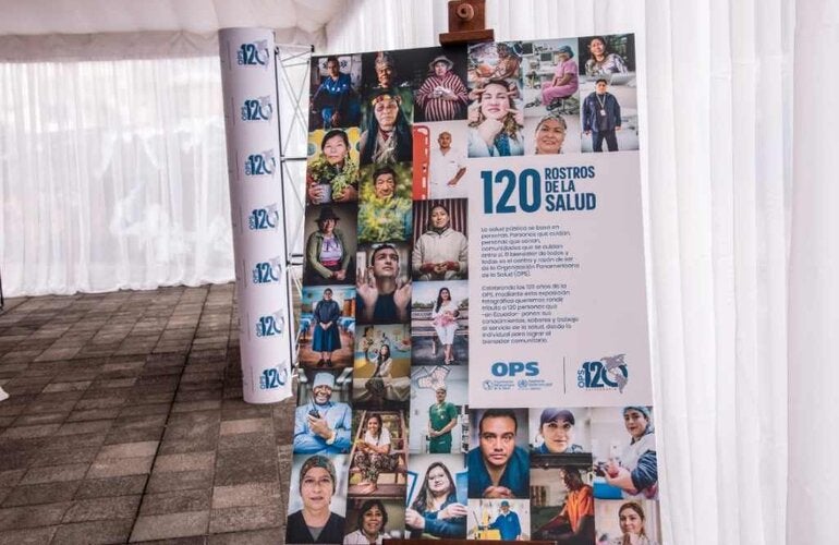 OPS presenta en Ecuador 120 ROSTROS DE LA SALUD, una exposición fotográfica que rinde tributo a personas que contribuyen con el bienestar y la salud pública