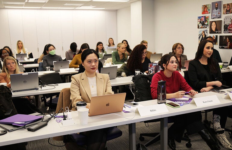 journalist attending the training