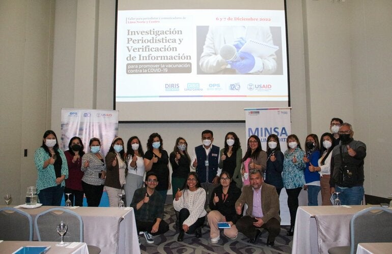 Participantes del taller para periodistas y comunicadores