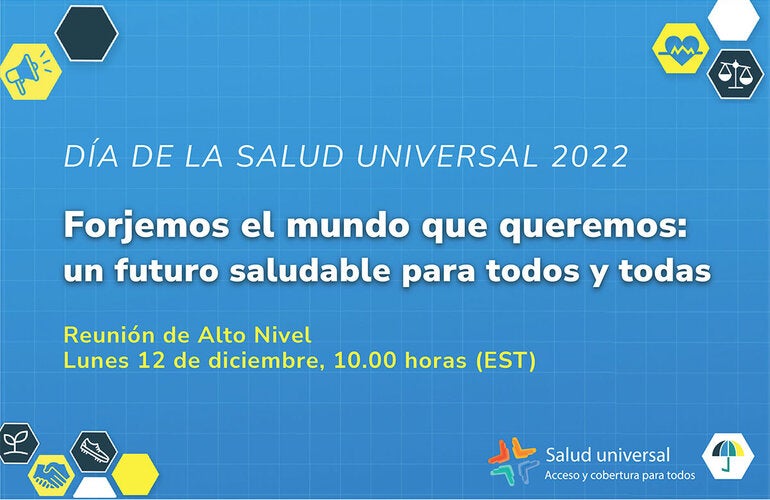 Baner del evento de Salud Universal 2022