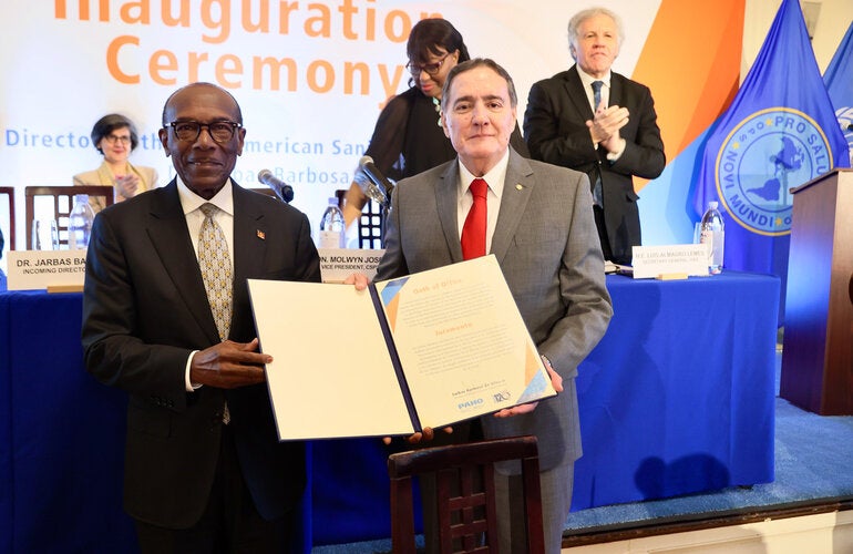 Dr. Jarbas Barbosa was sworn in today as the new Director of the Pan American Health Organization (PAHO)