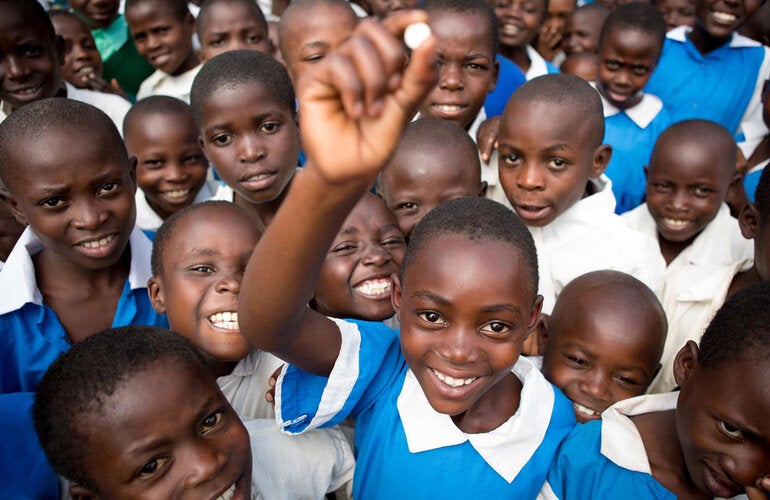 Children receiving deworming medication