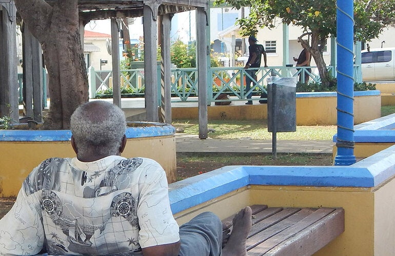 elderly man in park