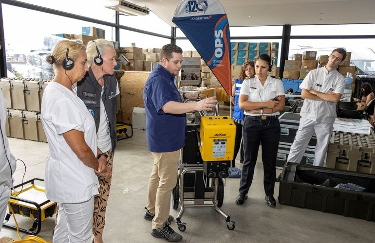 Donación de OPS/OMS de equipos de diagnóstico por imágenes y capacitación.