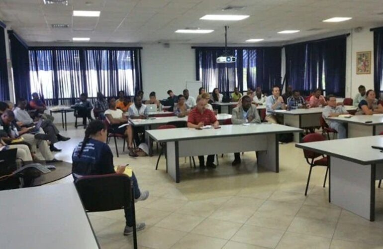 First meeting of PAHO's response team with the Ministry of Health of Haiti.