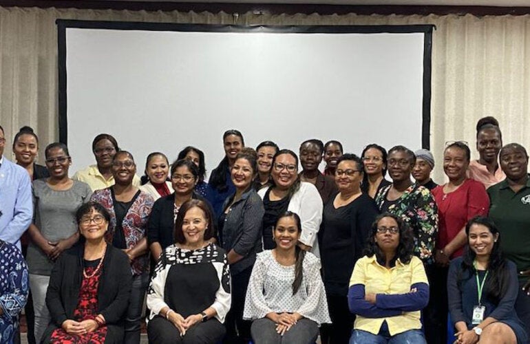  Group picture during successful workshop on ESAVI Surveillance in Suriname 