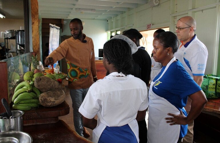 Participants hearing the rules of the competition