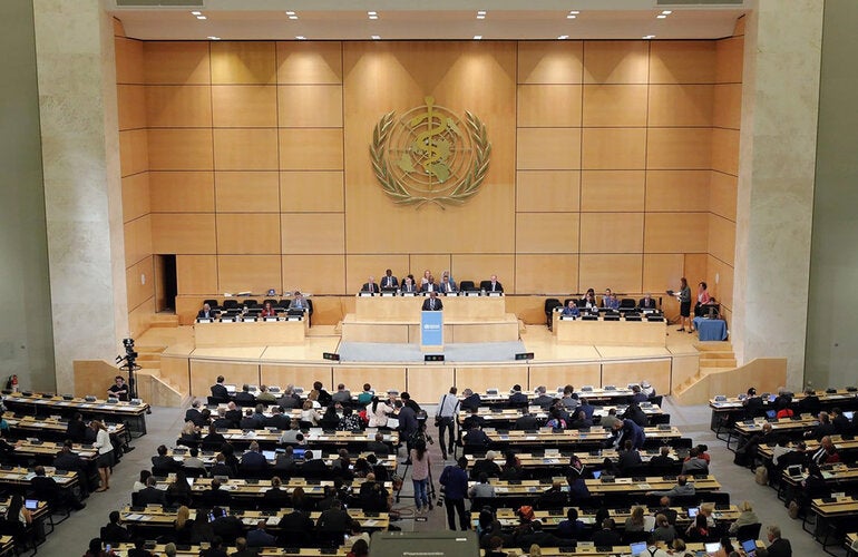 Abertura da 76ª Assembléia Mundial da Saúde em Genebra