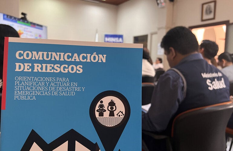 Portada de publicación sobre comunicación de riesgos
