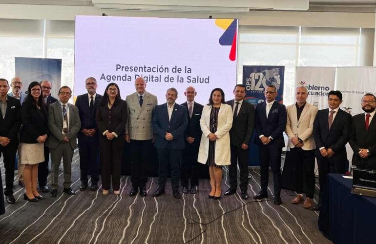 Con cooperación de OPS/OMS, Ecuador inició la transformación digital en salud