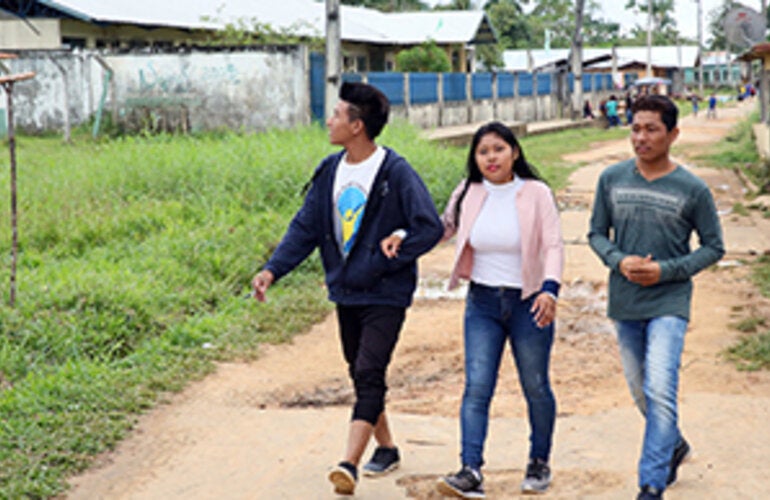 young people walking