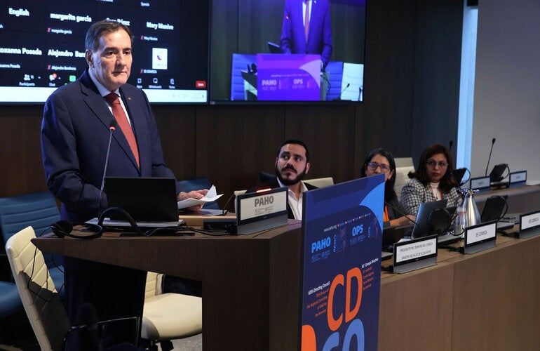 Jarbas Barbosa, destacó su compromiso por reforzar la cooperación con el Consejo de Salud de Centroamérica y República Dominicana (COMISCA) del Sistema de Integración Centroaméricano (SICA) con el fin de mejorar la salud de sus poblaciones