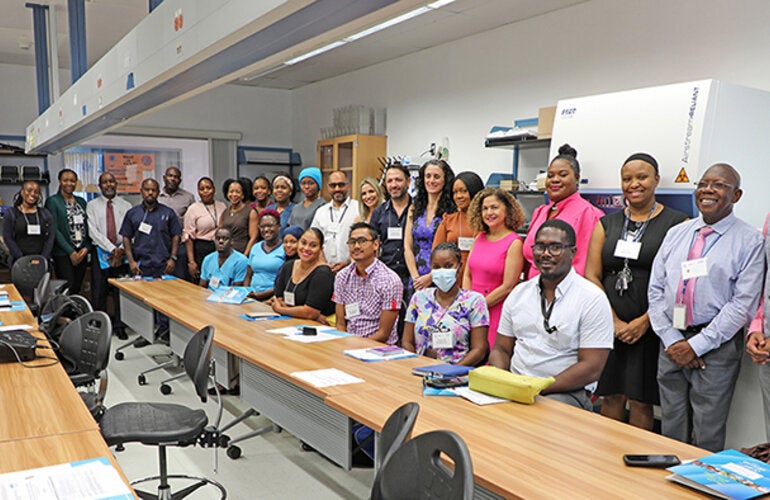 Laboratory training in Barbados
