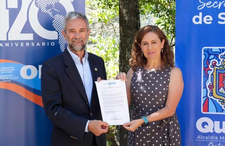 Quito solicita adhesión al Movimiento, Ciudades y Comunidades Saludables de las Américas promovido por la OPS