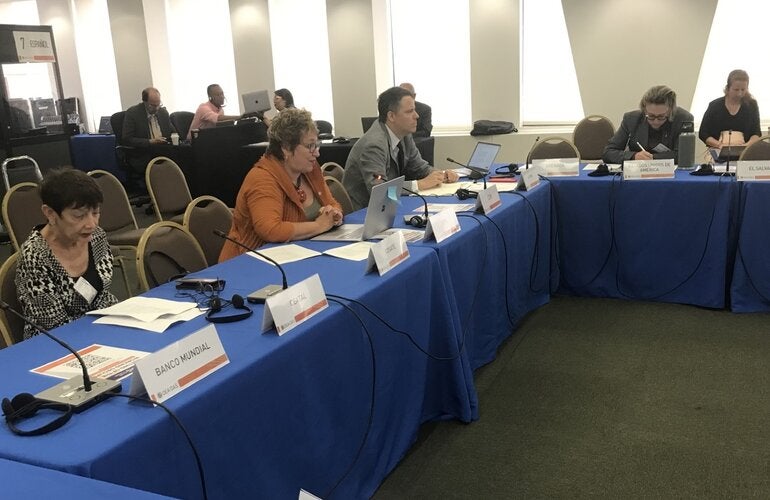 Gerry Eijkemans, durante su intervención en la OEA.