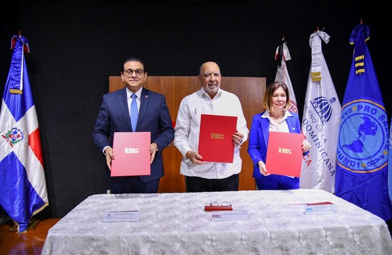 Ministerio de Salud, universidad INTEC y OPS firman acuerdo para el posicionamiento de la Biblioteca Virtual de Salud 