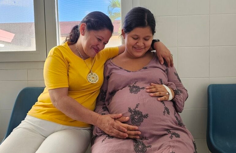 Madre gestante en Honduras