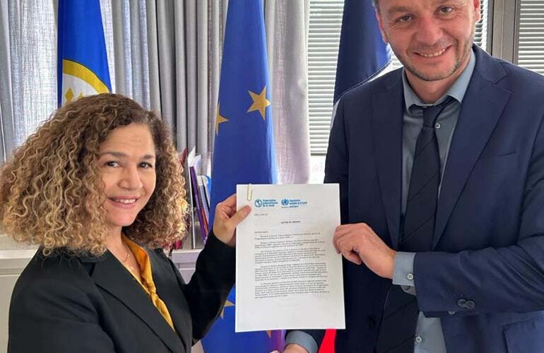 PWR ECC presents credentials to Michon