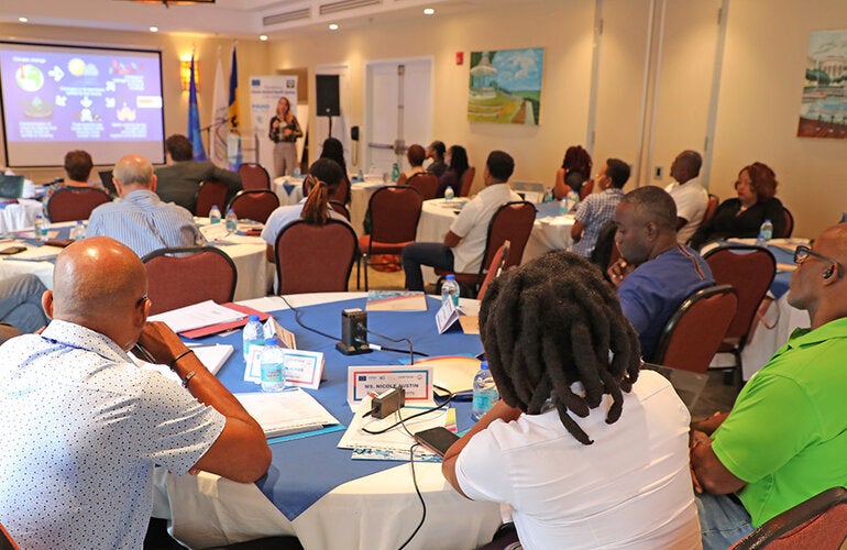 Participants at water and food safety workshop in Barbados