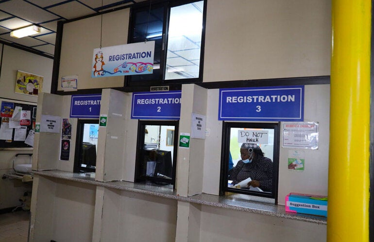 Hospital registration area