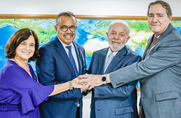 PAHO, WHO directors meet President Lula and other Brazilian authorities
