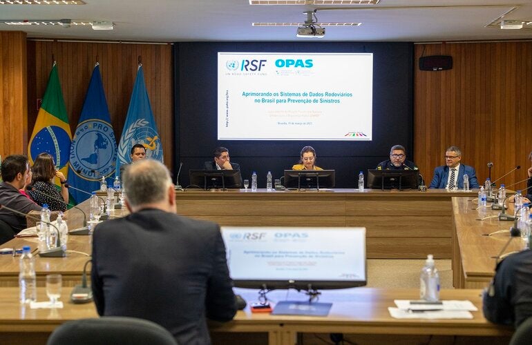 Cerimônia de lançamento do projeto, realizada no escritório da OPAS/OMS no Brasil