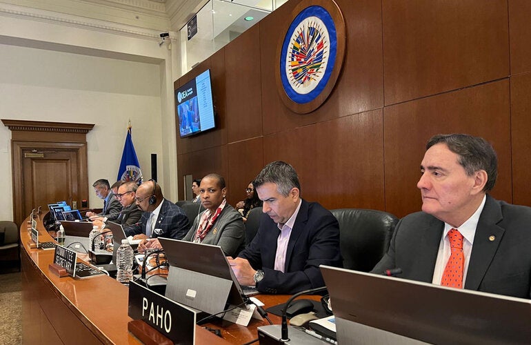 Director of PAHO presents his 2023 Annual Report to the OAS