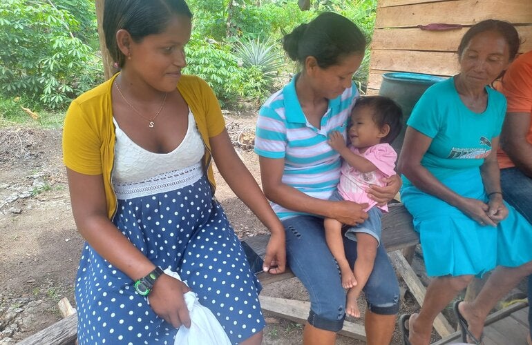 Pic 1: Community members of White Water and Gaza Landing in Region 1, Mabaruma and surrounding areas Guyana.