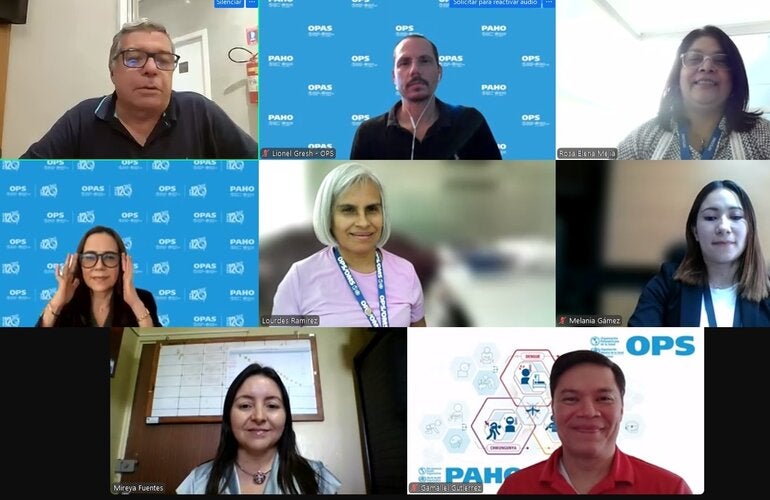 Panelistas webinario fiebre Oropouche
