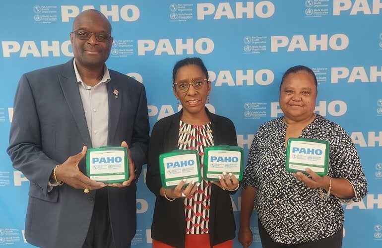 PAHO/WHO Bahamas donates hurricane preparedness kits to Rotary Club of Nassau