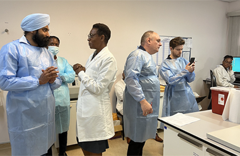 AMR team at laboratory in St. Lucia