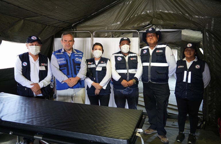 OPS/Luz Rospigliosi || Participantes en el segundo entrenamiento y conformación de los Equipos Médicos de Emergencia (EMT) del país