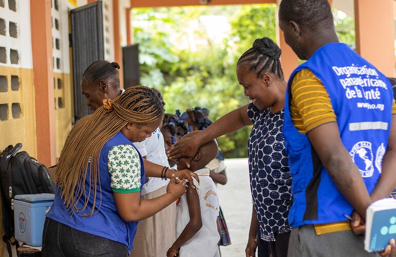 child getting vaccinated