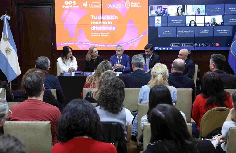 Foto del lanzamiento en el Ministerio de Salud de la Nación 