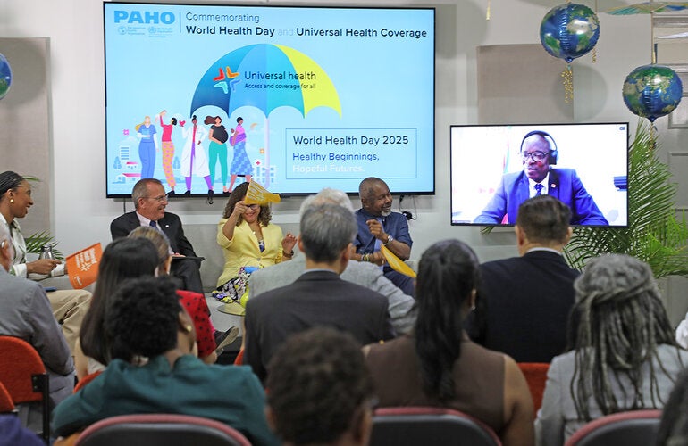 Panelist interacting with audience