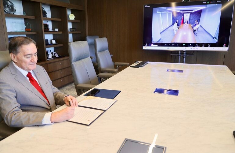 Virtual Signing of Country Cooperation Strategy 2025-2030 Between PAHO/WHO and Trinidad and Tobago. Dr. Jarbas Barbosa Da Silva, Director of the Pan American Health Organization (PAHO-WHO)