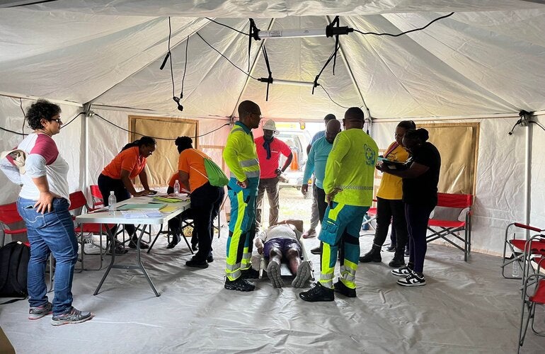 participants brb-easterncaribbean-mass-casualty-training-2025 - mobile hospital