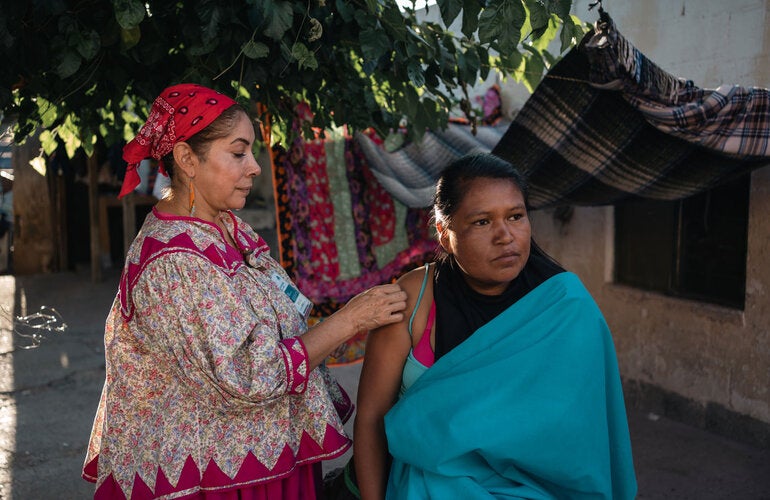 Nurse Julia visiting remote villages