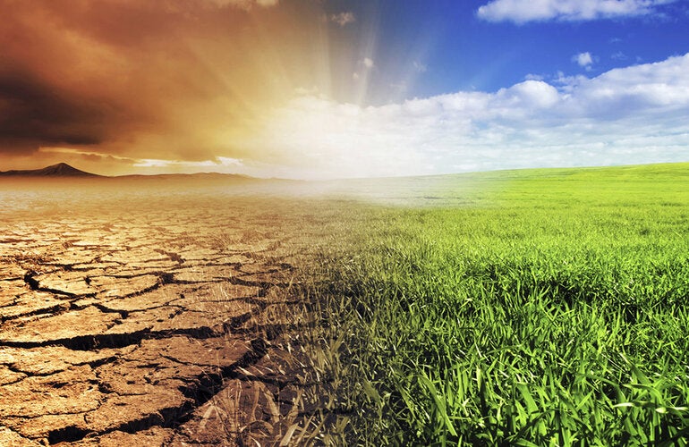 stylized climate change graphic