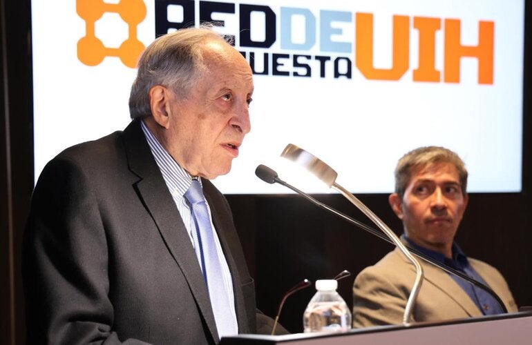 El secretario de Salud, David Kershenobich, durante el lanzamiento de la Red de Respuesta al VIH