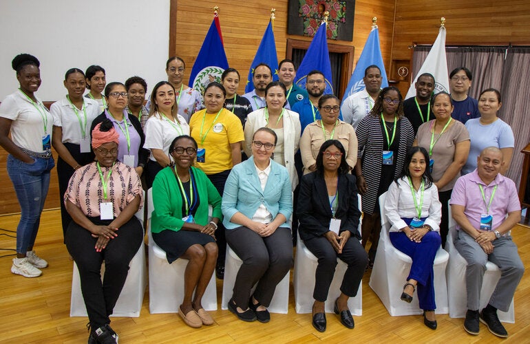 Group photo of the mh-GAP training of trainers in Belize. 