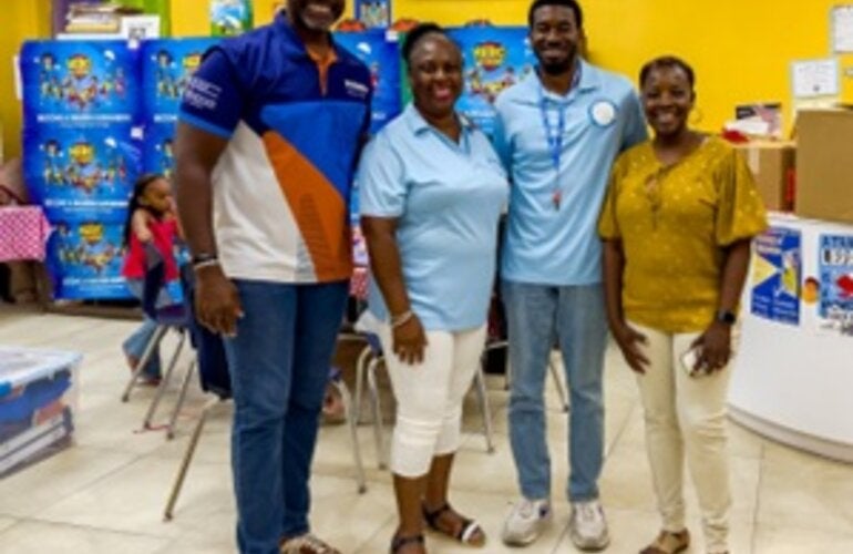 Dr Best with the BDA board members Nurse Lydianna Rahming (president), Mr Shamaal Forbes (vice president) and Dr Terlika Chisholm, executive board member.